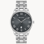 BULOVA<sup>®</sup> Silvertone Grey Dial Watch